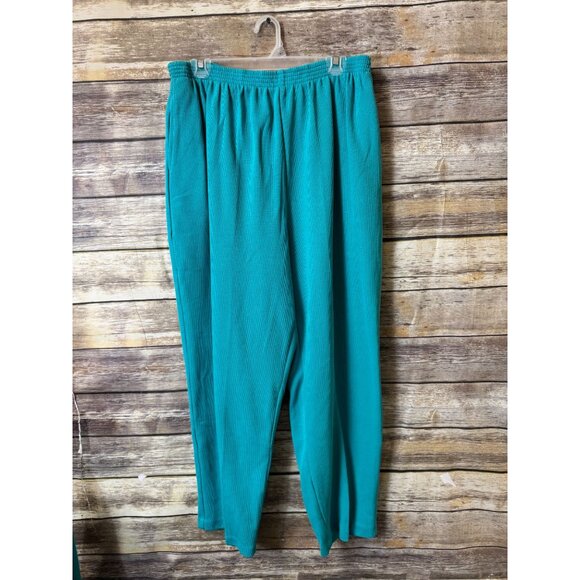 Sport Savvy Flatback Ribbed Wardrober 2X Aqua Sweater Lounge Set & Graphic‎ Tee - Picture 5 of 13